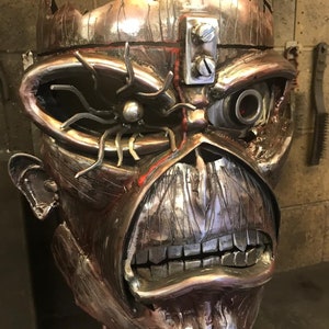 Eddie Ice Bucket - Steel Sculpture - Iron Maiden Metal Art - Iron Maiden Ice Bucket - The Seventh Son of a Seventh Son - Custom Ice Bucket