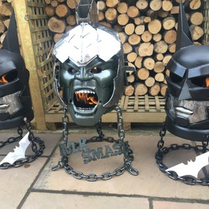 Batman Wood Burner Batman Fire Pit DC Comics DC Comic Art Metal Art Garden Metal Art Home Fire Pit Wood Burner image 8