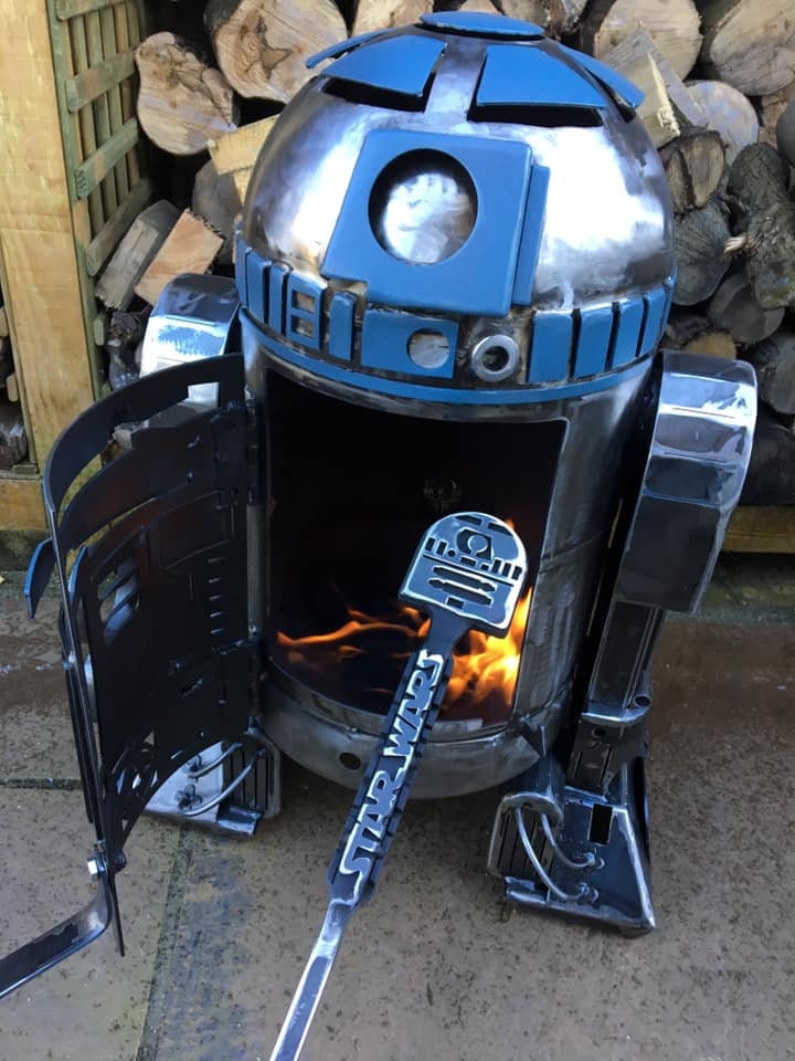レンジボード・レンジ台 R2D2 R2-D2 Fire Stoker - Steel Artwork - R2-D2 Fire Poker - Custom Fire