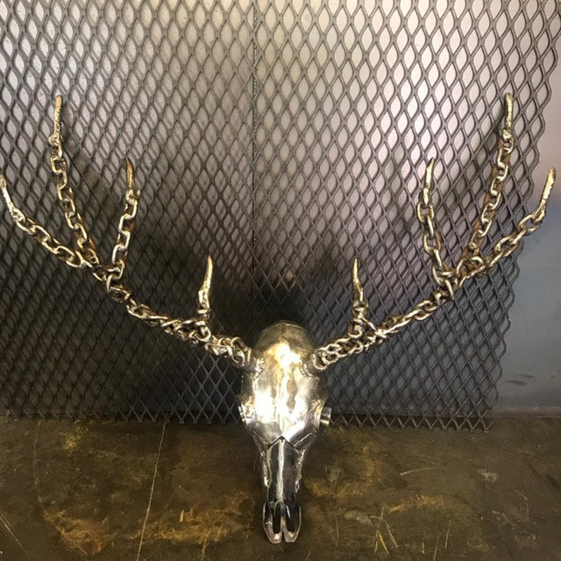 Steel Stags Head Wall Sculpture Stags Head Metal Art Metal Etsy UK