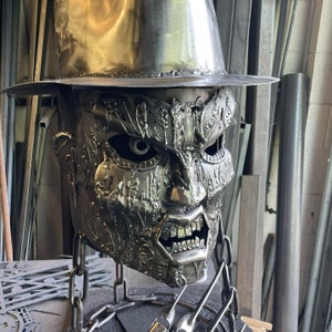 Freddy Krueger Wood Burner Halloween Fire Pit Halloween Wood Burner Nightmare on Elm Street Fire Pit Freddy Krueger image 5