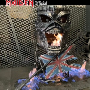 Iron Maiden Fire Pit Iron Maiden Wood Burner Eddie Fire Pit Eddie Wood Burner Metal Art image 1