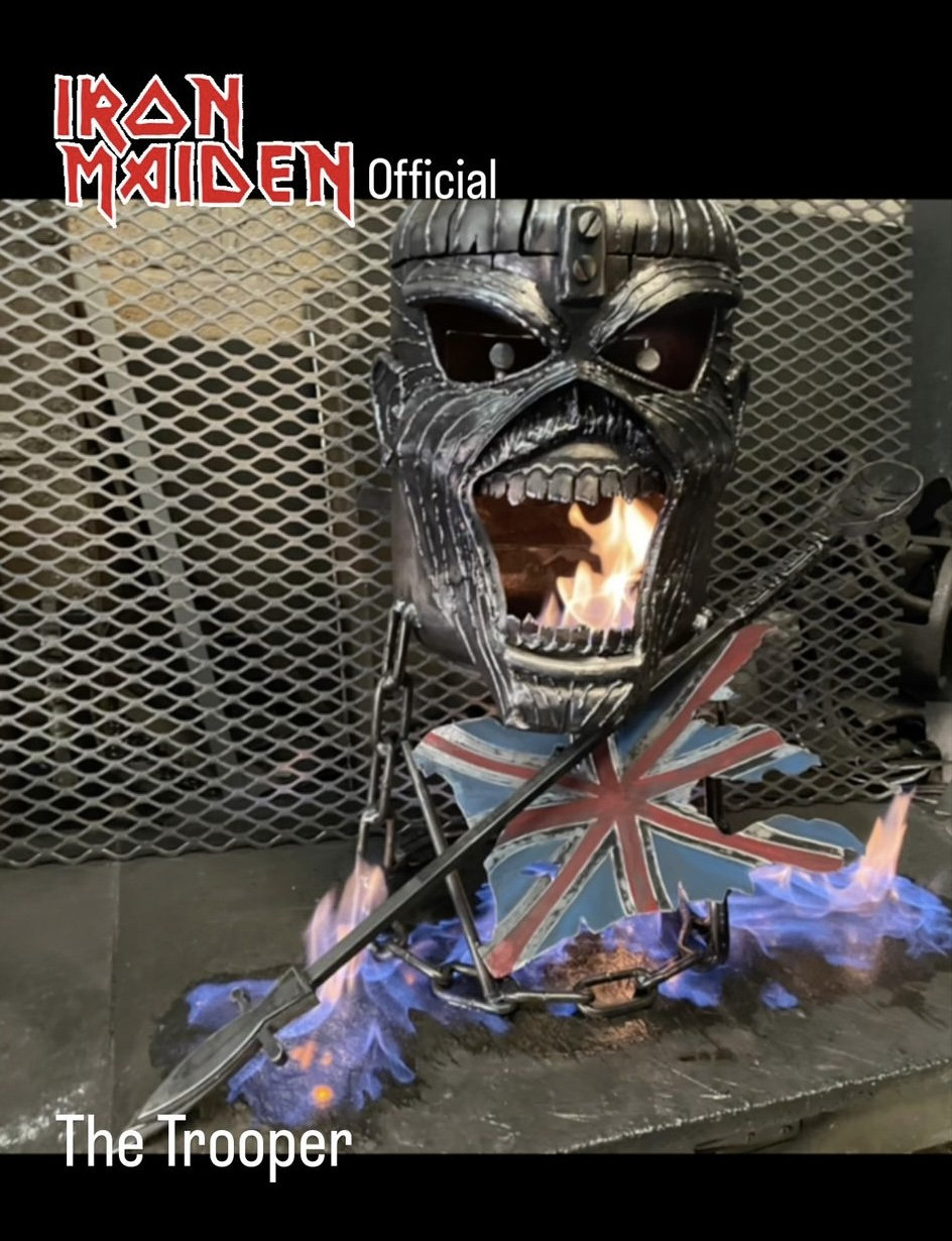 Iron Maiden Fire Pit Iron Maiden Wood Burner Eddie Fire Pit Eddie Wood  Burner Metal Art 