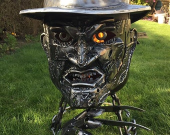 Freddy Krueger Wood Burner - Halloween Fire Pit - Halloween Wood Burner - Nightmare on Elm Street - Fire Pit - Freddy Krueger