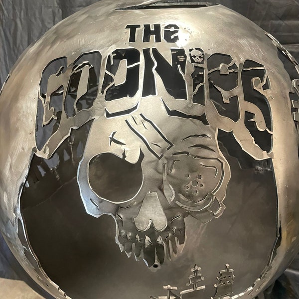 The Goonies Steel Sculpture - The Goonies Fire Globe - Goonies Fire Pit - Goonies Memorabilia - Goonies Metal Art
