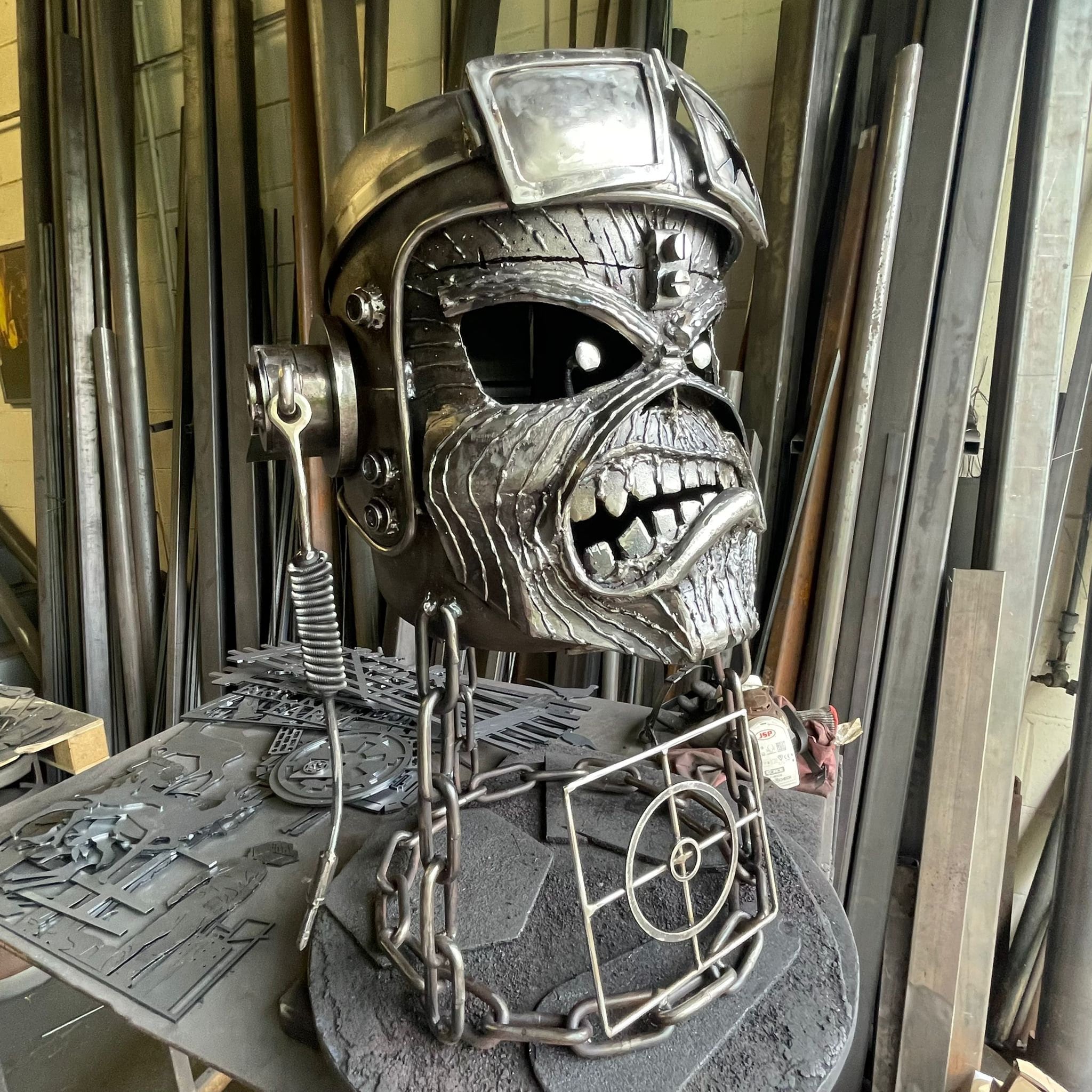 Aces High Eddie Wood Burner - Steel Sculpture - Eddie Fire Pit
