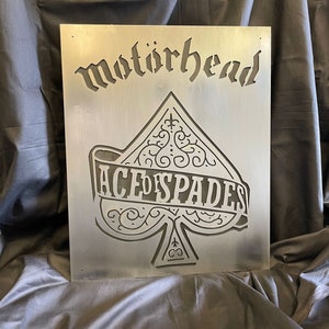 Motorhead &#39;Ace of Spaced&#39; Metal Wall Art - Motorhead Steel Wall Art - Custom Metal Wall Art - Motorhead Gift