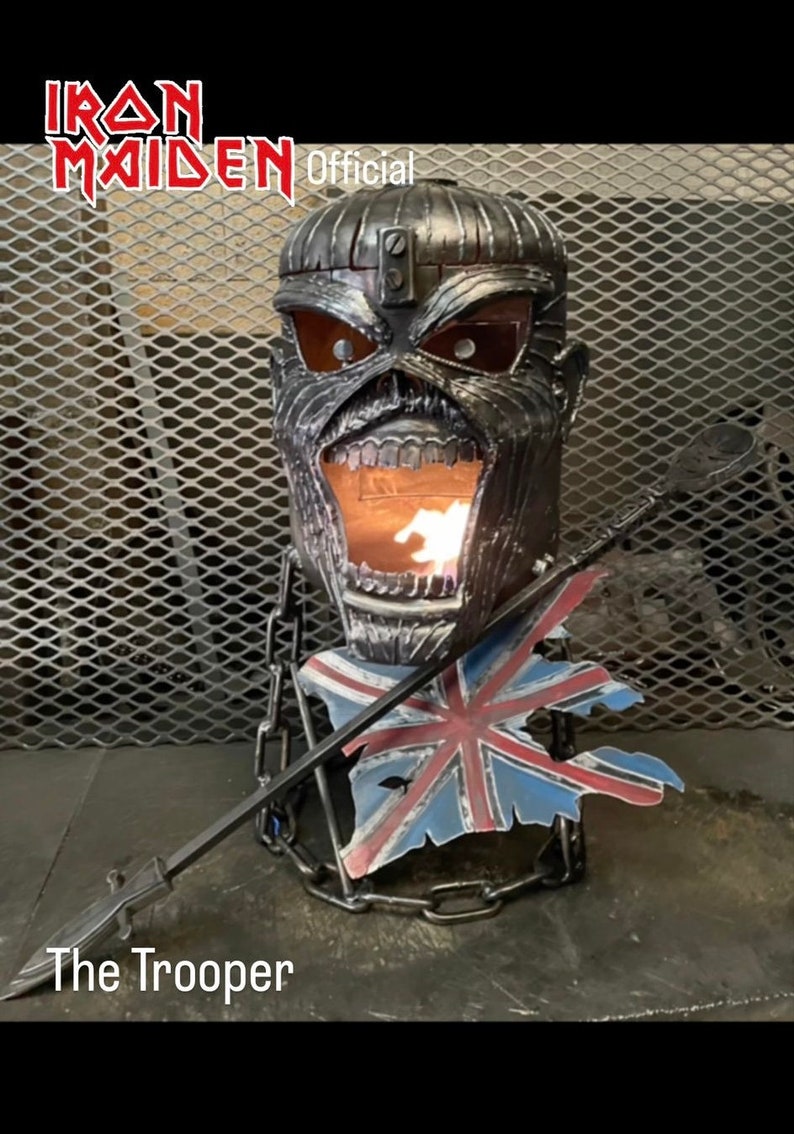 Iron Maiden Fire Pit Iron Maiden Wood Burner Eddie Fire Pit Eddie Wood Burner Metal Art image 6
