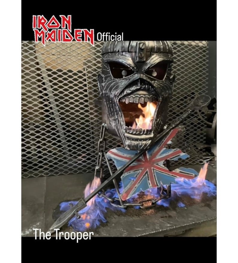 Iron Maiden Fire Pit Iron Maiden Wood Burner Eddie Fire Pit Eddie Wood Burner Metal Art image 7