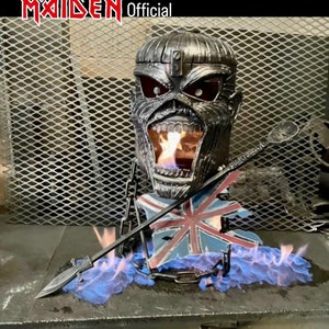 Iron Maiden Fire Pit Iron Maiden Wood Burner Eddie Fire Pit Eddie Wood Burner Metal Art image 4