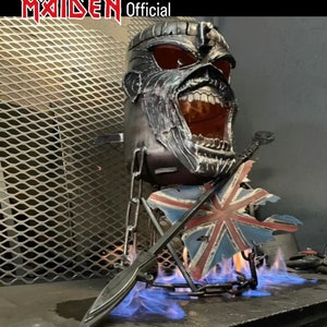 Iron Maiden Fire Pit Iron Maiden Wood Burner Eddie Fire Pit Eddie Wood Burner Metal Art image 3