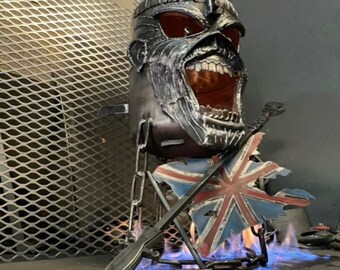 Iron Maiden Fire Pit Iron Maiden Wood Burner Eddie Fire Pit Eddie Wood  Burner Metal Art 