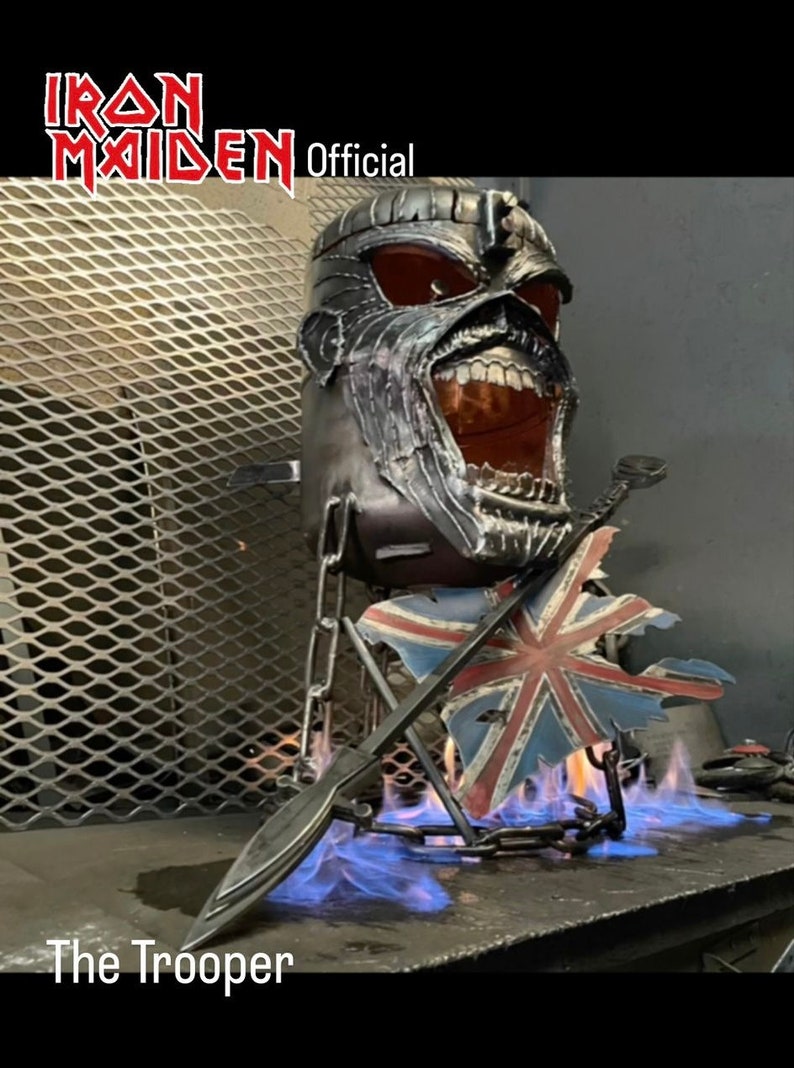 Iron Maiden Fire Pit Iron Maiden Wood Burner Eddie Fire Pit Eddie Wood Burner Metal Art image 3