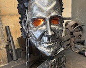 Michael Myers Outdoor Fire Pit - Steel Sculpture - Michael Myers Outdoor Wood Burner - Halloween Fire Pit - Horror Fire Pit