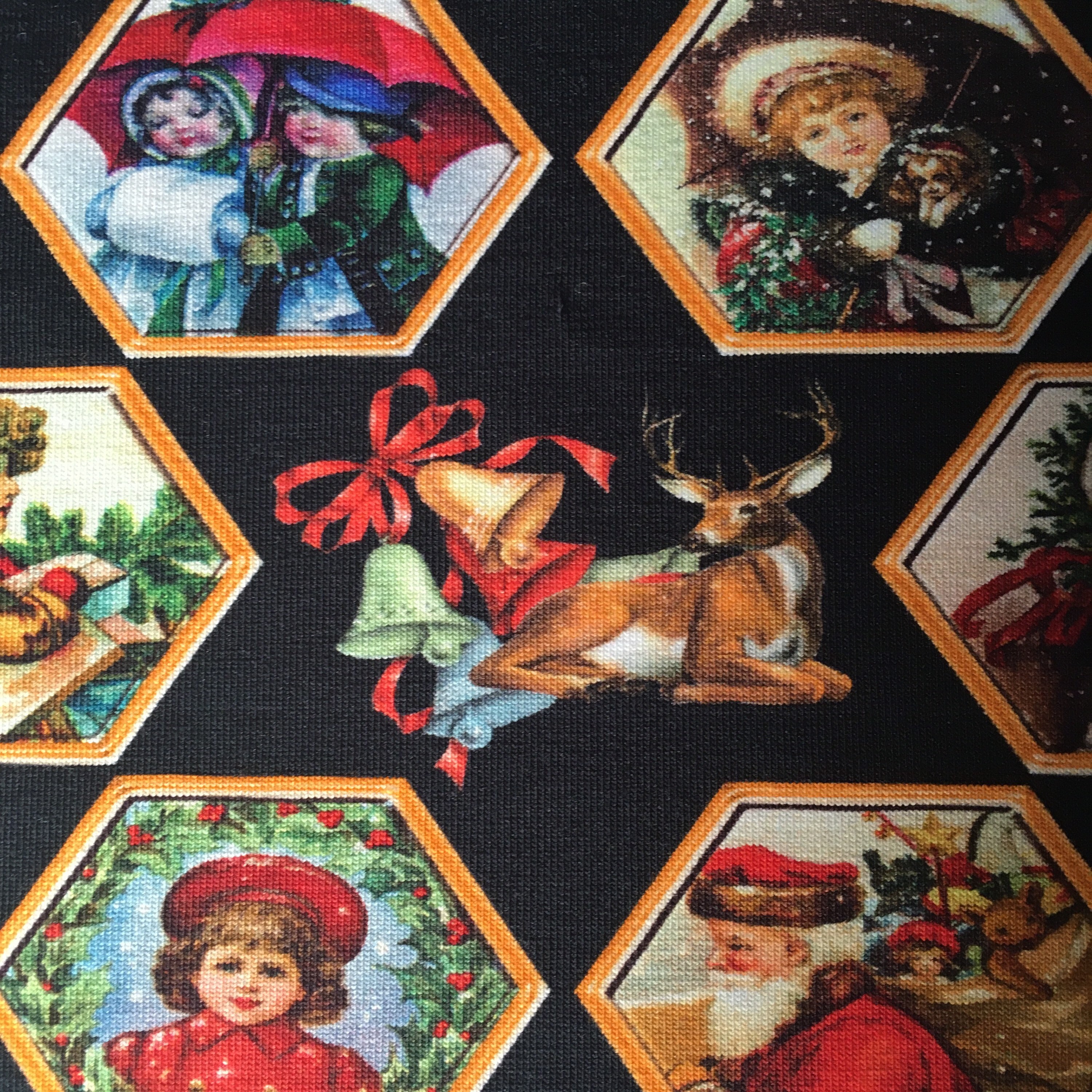 Stretch Christmas Fabric Cotton Elastane Jersey Knit Etsy Canada