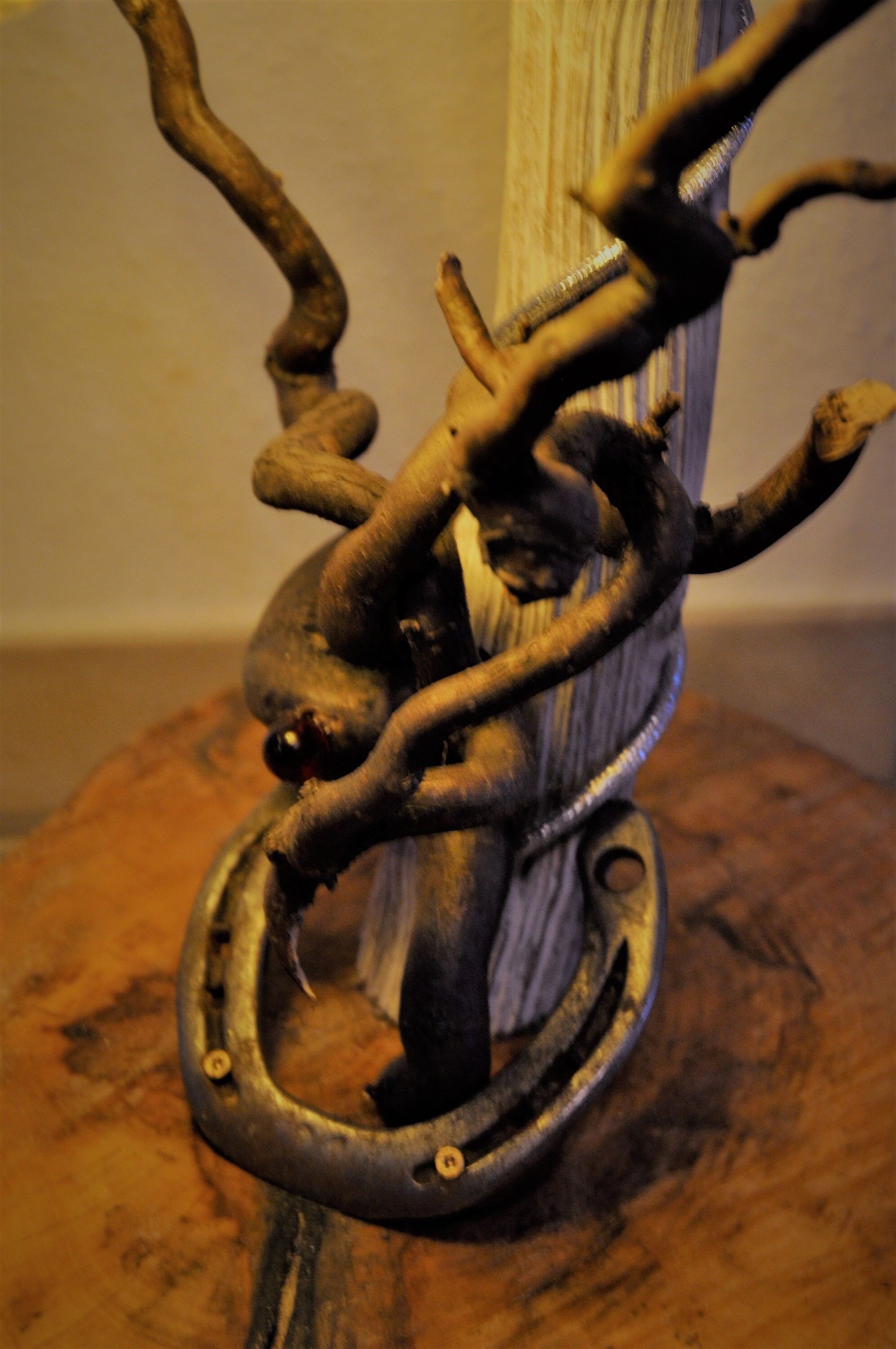 Stehlampe Ast Retro Vintage Holzscheibe Hufeisen | Etsy