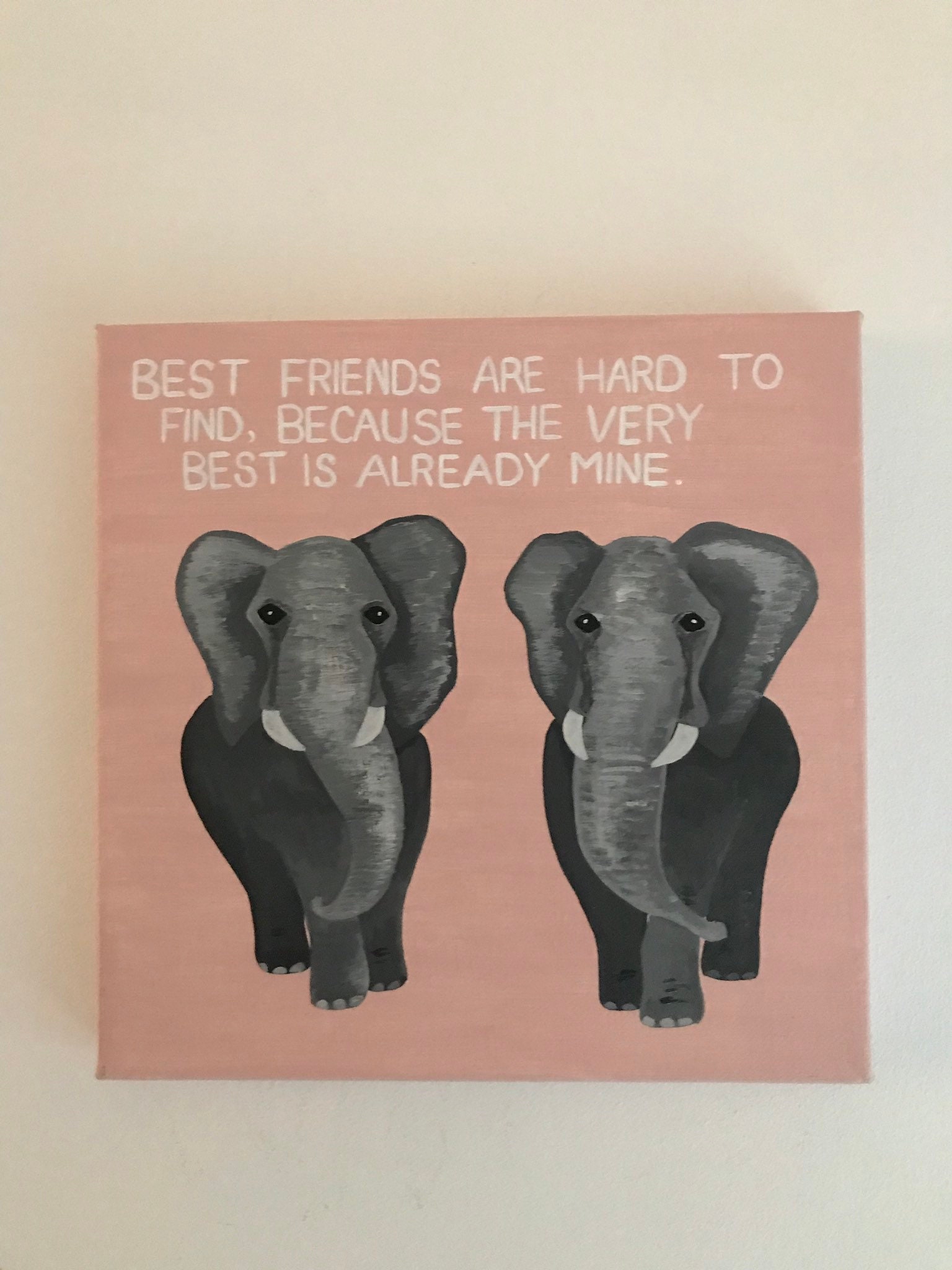 Hand painted best friends canvas Acrylic painting Etsy