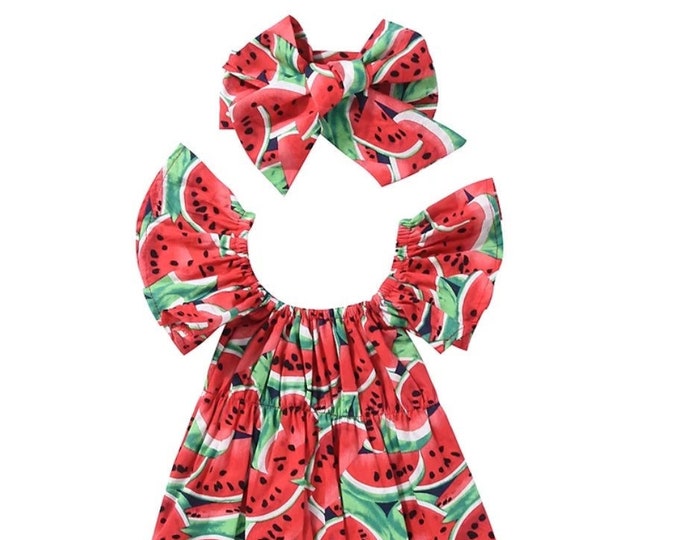 Baby Girl Watermelon Romperone in a Melon 1st Birthday Etsy