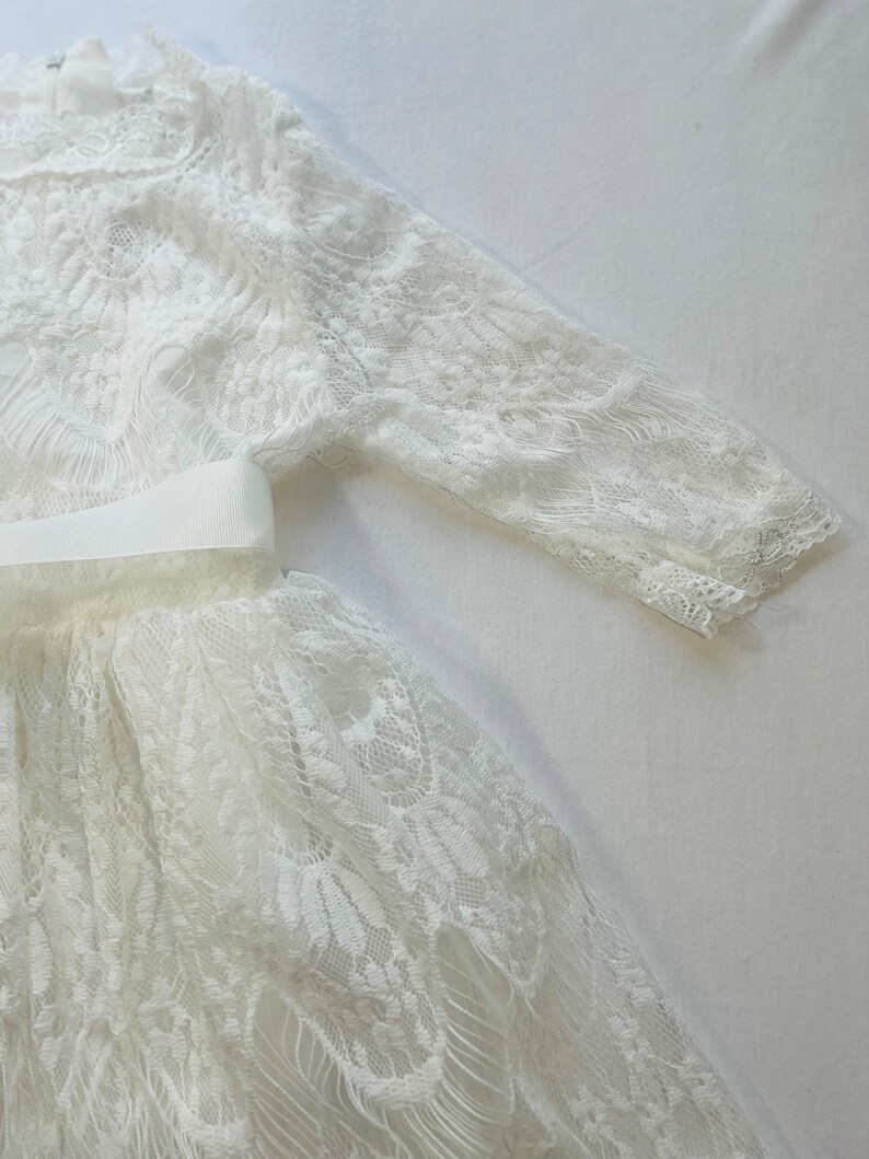 Girls White Lace Confirmation Dress in 5T White Lace Flower - Etsy