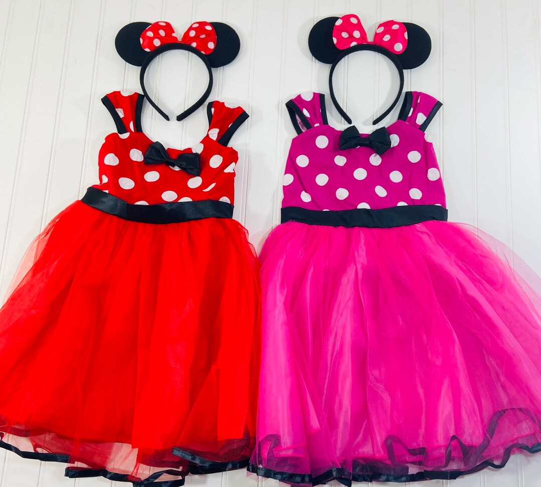 Girls Minnie Mouse Style Party Dress Girls Dress up Outfit Etsy