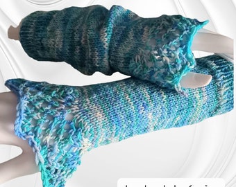 Poignets tricotés pour femmes, poignets pour femmes avec dentelle romantique, idée cadeau pour maman, petite amie, fille, chauffe-poignets tricotés