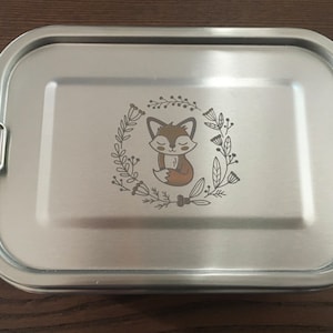 Stainless steel lunch box with your own name / picture (personalised) - 800 ml