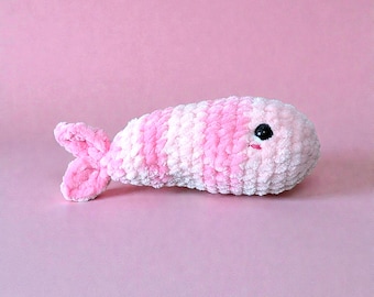 Peluche de camarón de ganchillo / Animal de peluche kawaii hecho a mano