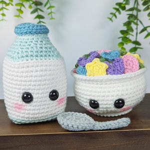 Crocheted Lucky Marshmallow Cereal, Cereal Lover Gift, Best Friend Gift