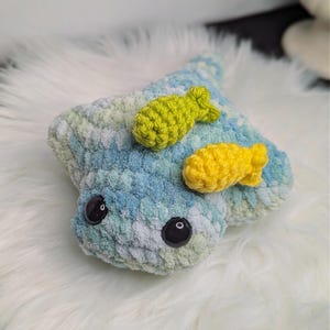 Crocheted Blue Stingray, Stingray Gift, Best Friend Gift