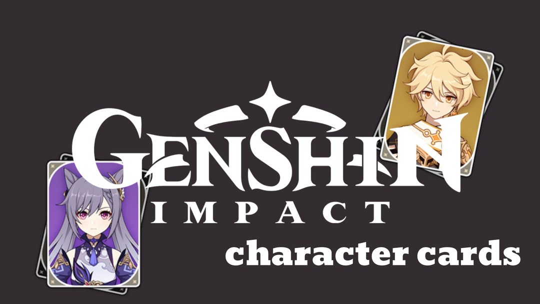 Genshin Impact PNG Files Character Cards - Etsy Finland