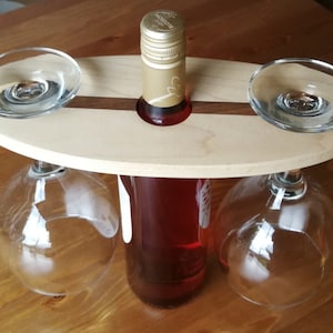 Handmade wooden wine butler (Maple and Black Walnut)
