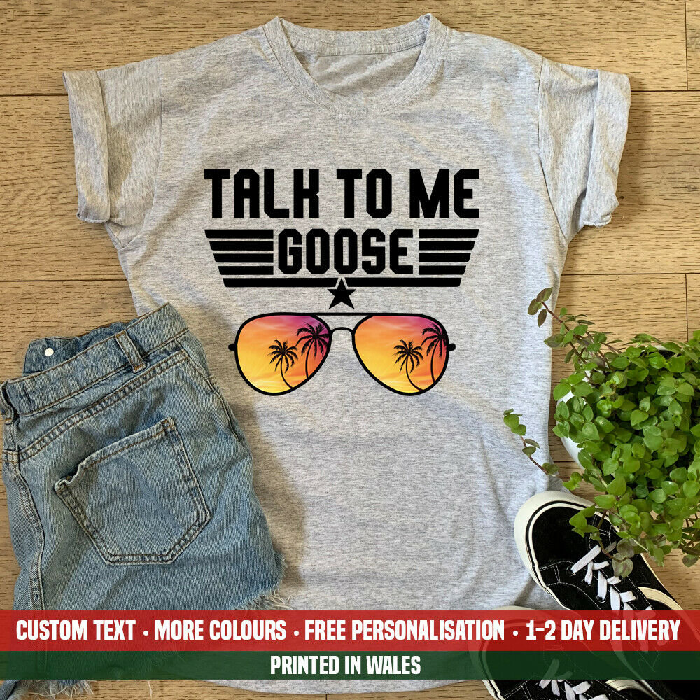 Damas Talk To Me Goose T Shirt Funny Top Gun 2 Maverick Gun Etsy