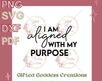 Estoy alineado con mi propósito inspirador SVG / PNG