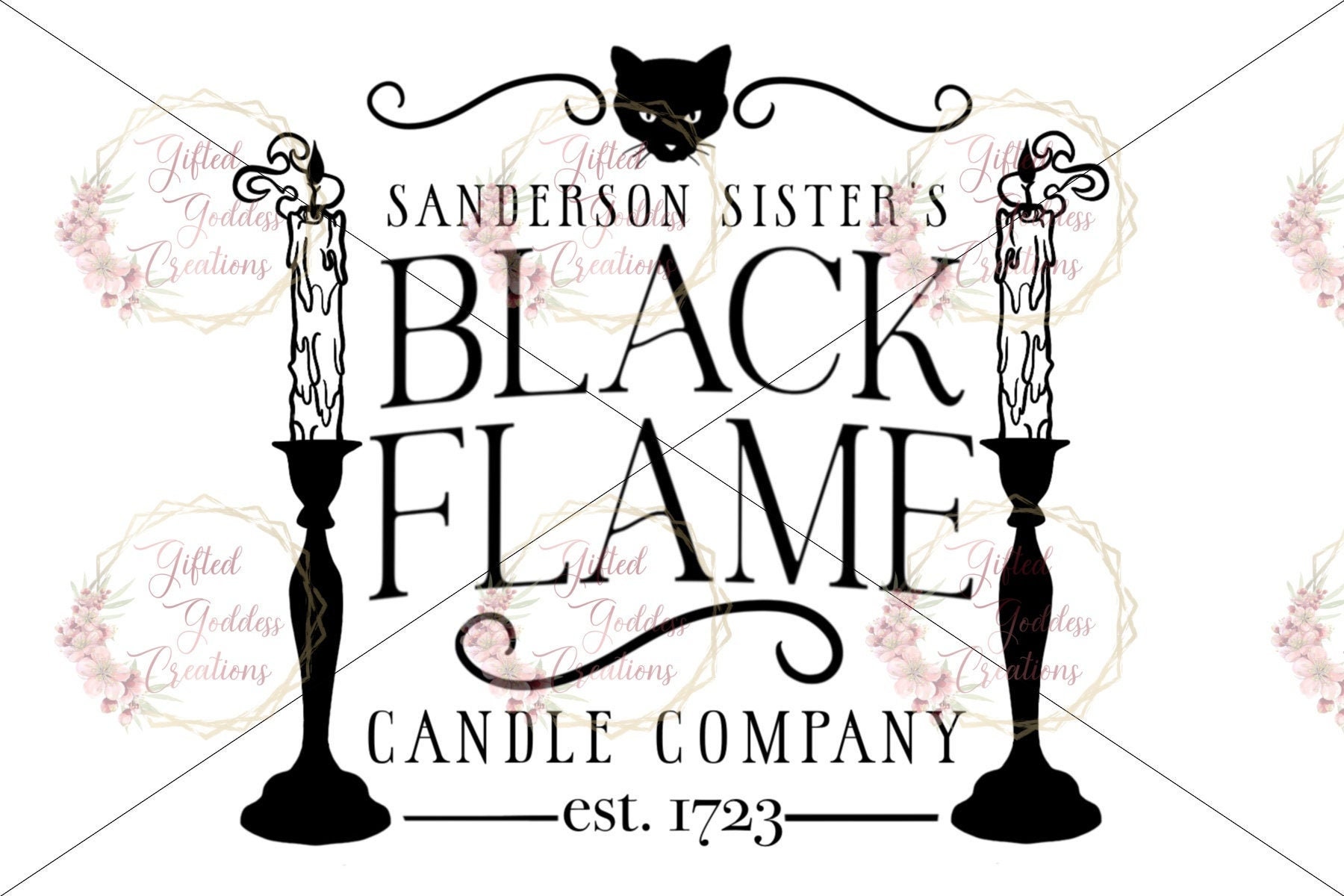 Black Flame Candle Hocus Pocus PNG Digital Download Etsy