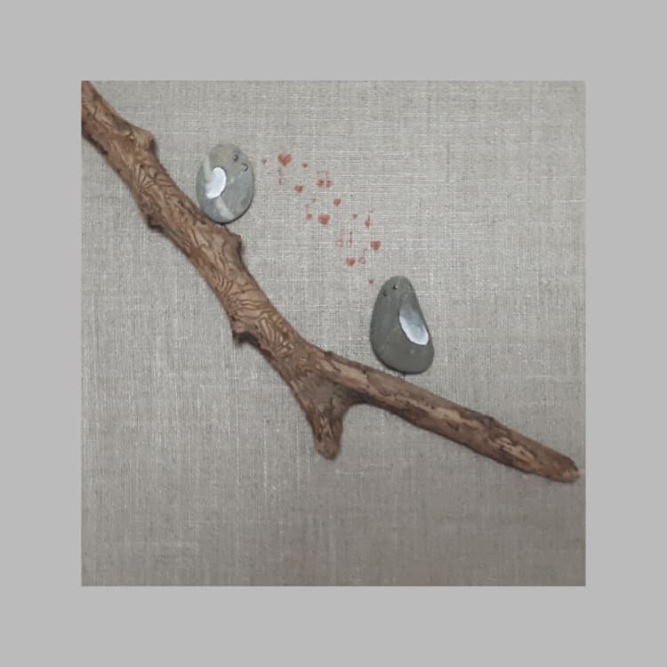 Oiseaux Bois Cailloux