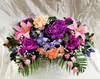 Mixed Flower Cemetery Saddle