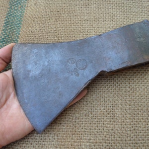 Large Vintage Axe Head &quot;OCHSENKOPF&quot; Ox Head Logging Splitting Felling Hatchet