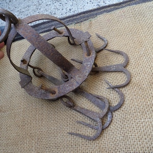 Antique Water Well Hook Hooks 19th Century Wrought Iron Blacksmith Hand Forged