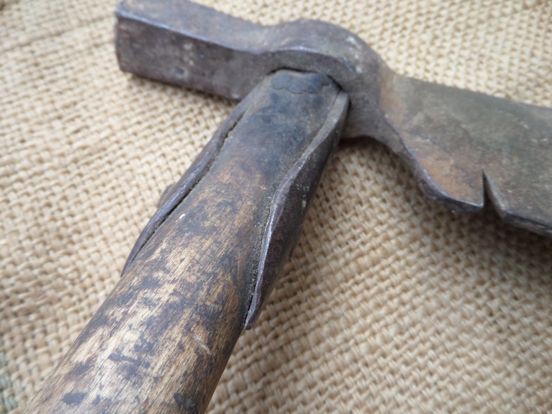 Small Engineer Axe Hatchet Hammer Military Vintage Antique Camping ...