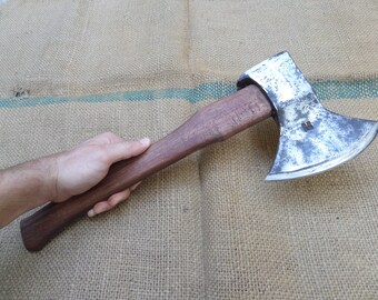 Vintage Carpenter&#39;s Side Axe Goosewing Hewing Axe Board Hatchet