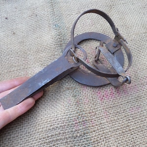Small Antique Vintage Mouse Mice Animal Trap Blacksmith Hand Forged Wrought Iron