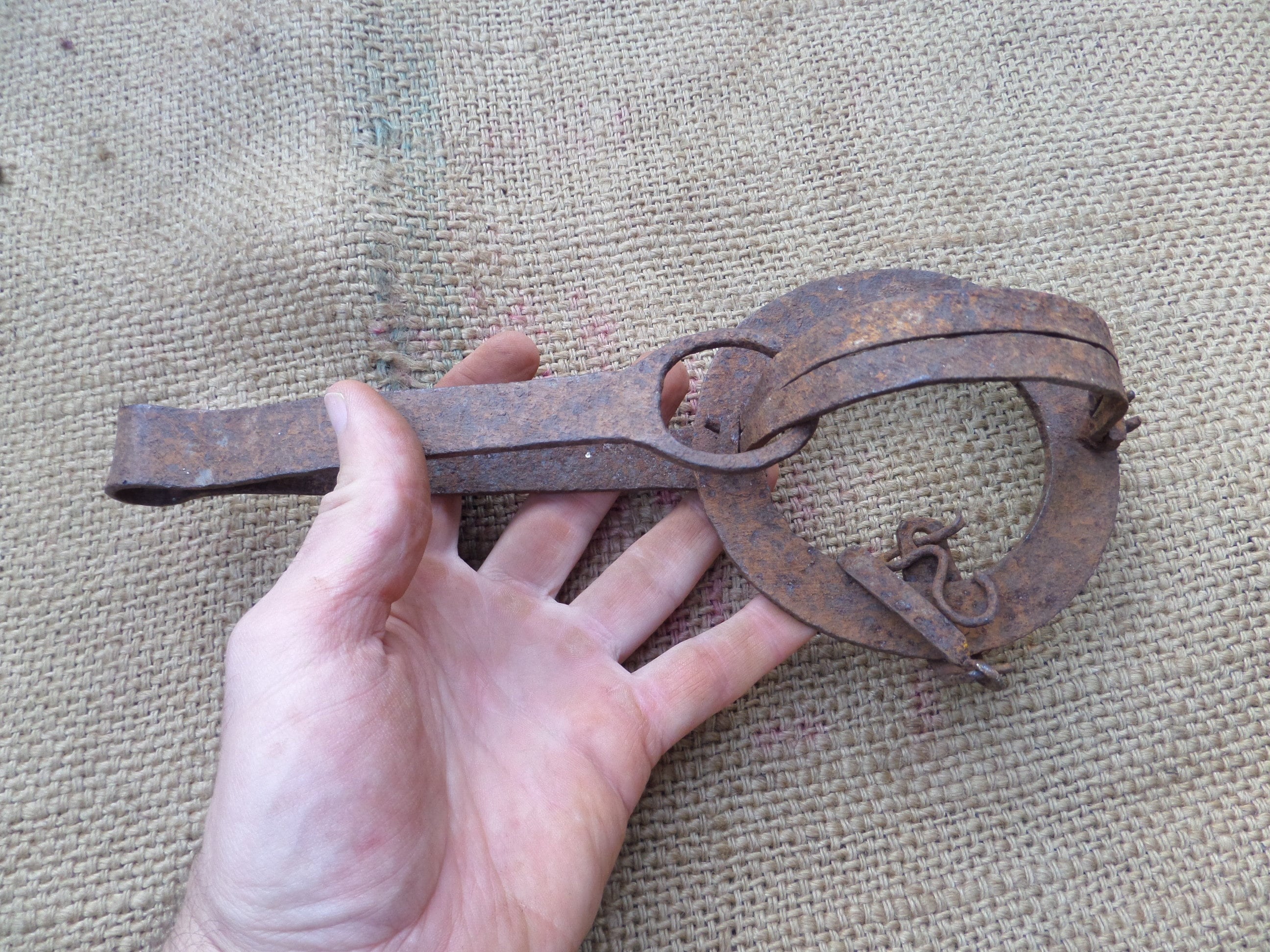 Small Antique Vintage Mouse Mice Animal Trap Blacksmith Hand Forged Wrought Iron