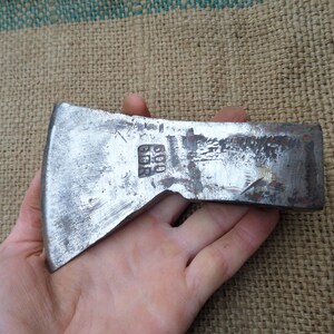 Small Vintage Axe Head &quot;Smalcalda&quot; German Camping Hatchet Bushcraft