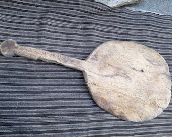 Increíble antiguo pan masa tablero de la pala cocina decoración Vintage mano tallada