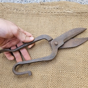 Sällsynt antik smed handsmidd plåtsax plåtsax vintage