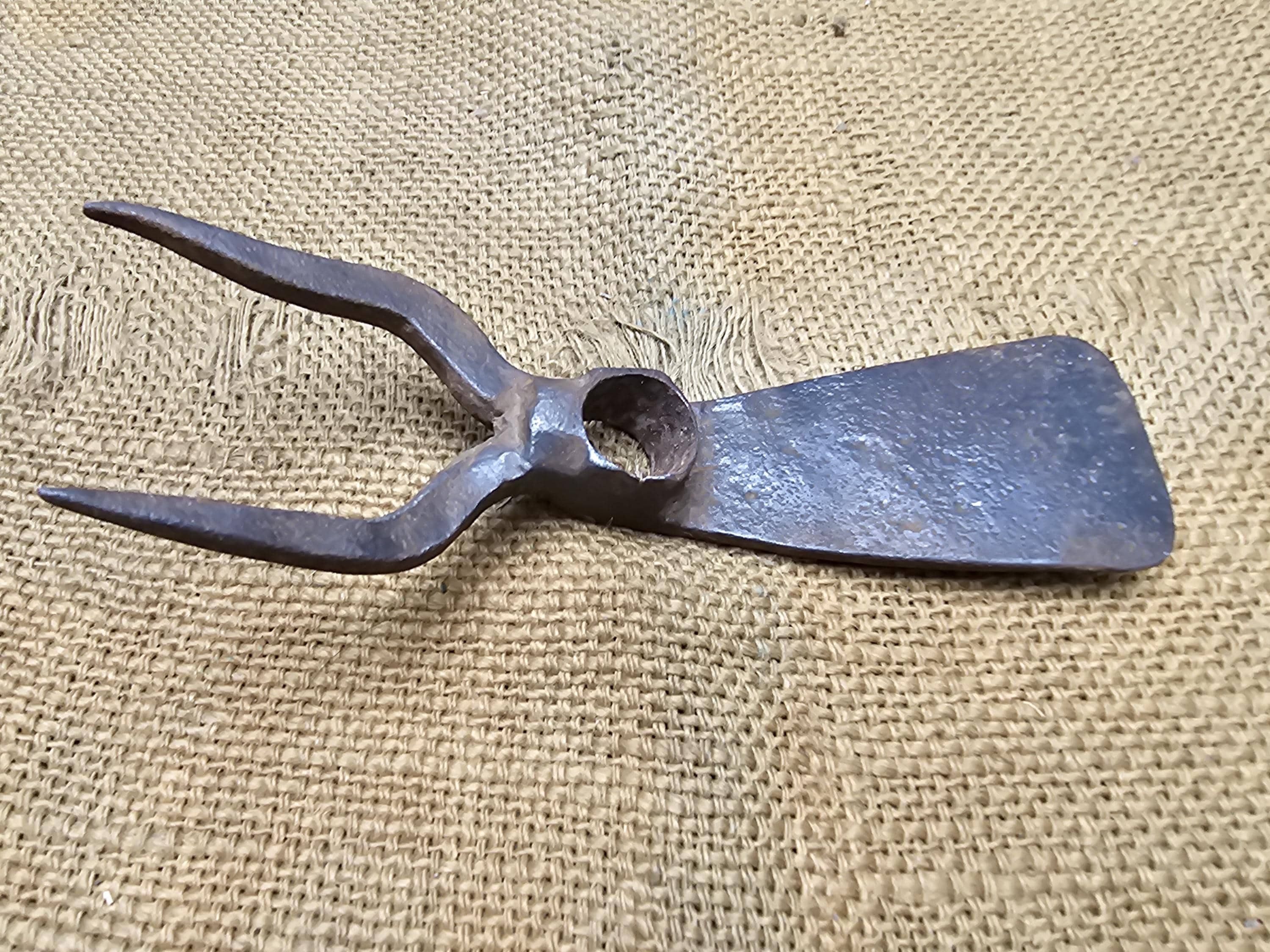 Antique Hand Forged Hoe Adze Digger Gardening Tool Vintage