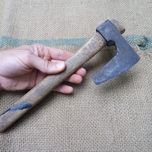 Kuriose Antike Mini Kleine Handgeschmiedete bärtige Axt Beil Vintage