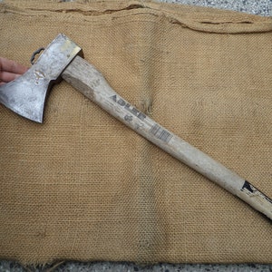 Vintage &quot;ADLER&quot; Axt Spaltung Holzbearbeitung Bushcraft Zimmermann Holzschnitzerei
