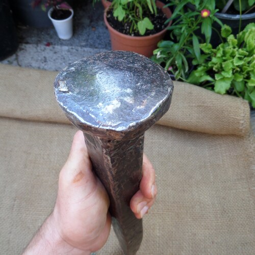 Huge 7 shops lb! Hand Forged Antique Log Splitting Wedge Cold Chisel Vintage