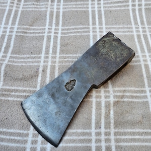 Vintage tysk yxa, Rheinland-yxa, Camping, Bushcraft, Skog, Antik, Avverkning, Klyvning, Logging